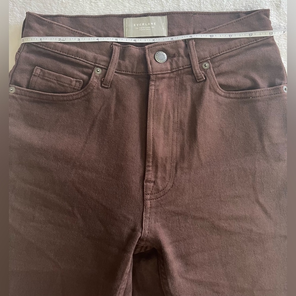 Everlane Size 25 The Original Cheeky Crop Jean in clove brown Organic cotton. - Picture 5 of 10